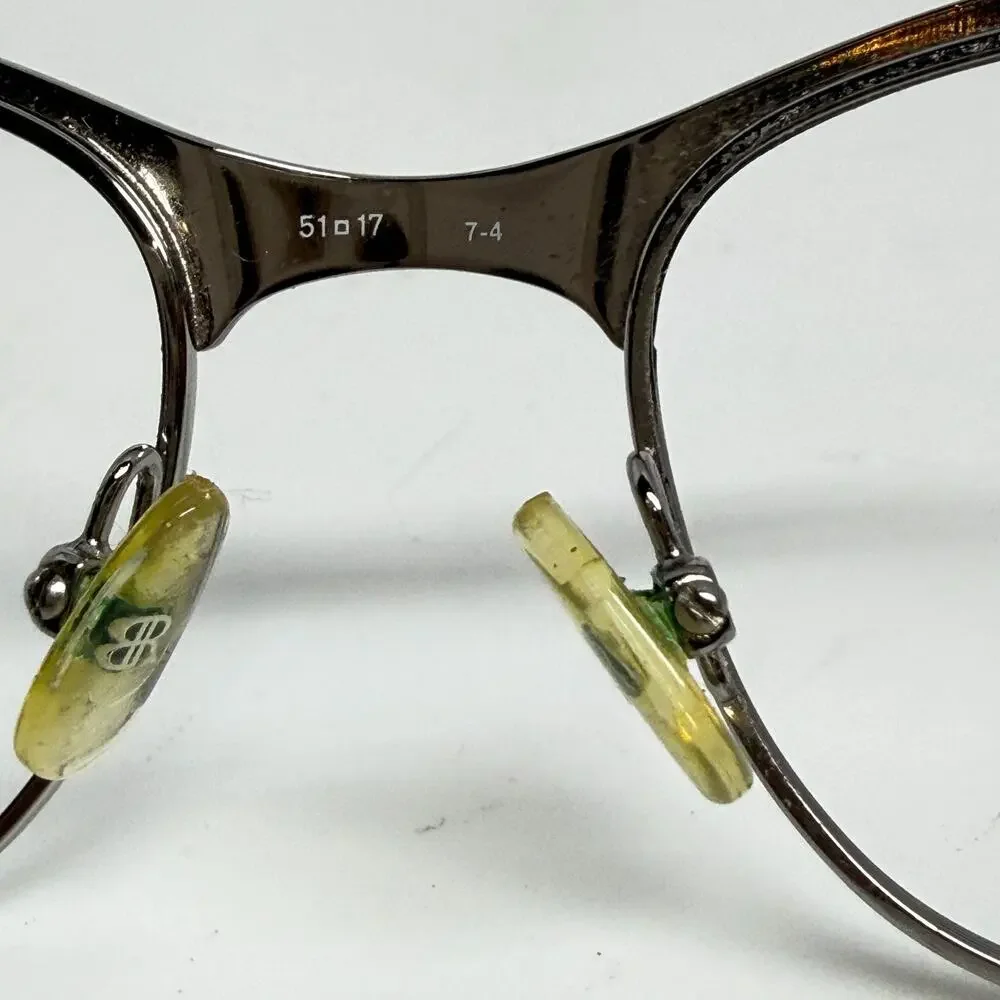 BANANA REPUBLIC Burke 284‎ Black Silver Womens Semi Eyeglasses 53-17-135 19764